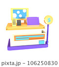 3D icon ticket counter rendered isolated on the transparent background 106250830