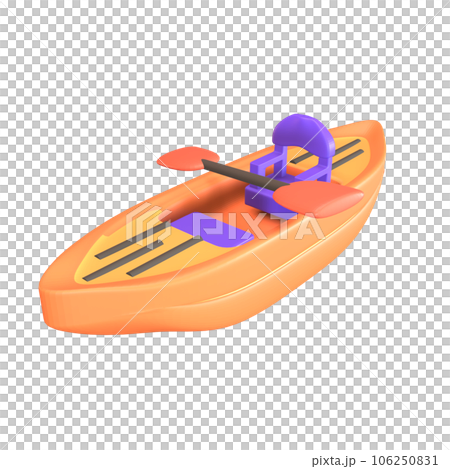 3D icon kayak rendered isolated on the transparent background 106250831