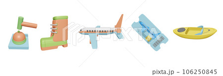 3D icon world tourism day collection rendered isolated on the transparent background 3D icon world tourism day collection rendered isolated on the transparent background 106250845