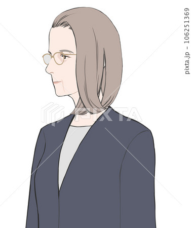 シルバーなマダム(真顔・眼鏡) シルバーなマダム(真顔・眼鏡) 106251369