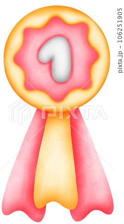 watercolor medal illustration 106251905
