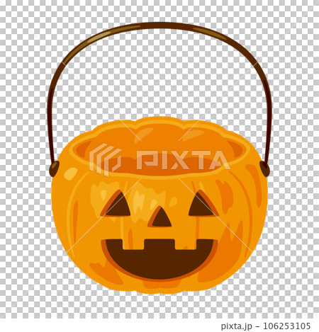 ハロウィン カボチャの入れ物のイラスト素材 [106253105] - PIXTA