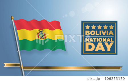Bolivia National Day, celebration template banner 106253170