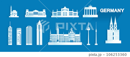 Germany isolated architecture icon set and symbol with tour europe. 106253360