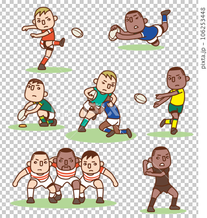 Rugby national team illustration collection Rugby national team illustration collection 106253448