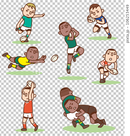 Rugby national team illustration collection Rugby national team illustration collection 106253449