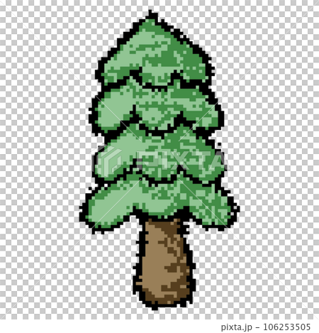 Pine tree pixel art Pine tree pixel art 106253505