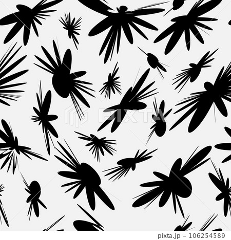 Black and white floral seamless pattern. Elegant botanical pattern made of spring flowers. Hand drawn fabric, gift wrap, wall design and textile. Black and white floral seamless pattern. Elegant botanical pattern made of spring flowers. Hand drawn fabric, gift wrap, wall design and textile. 106254589
