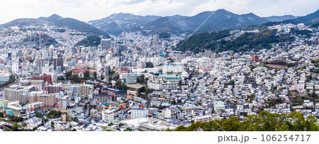 鍋冠山からの雪景色　パノラマ　【長崎県長崎市】 106254717