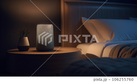 ベッドルームにあるボイスアシスタント・音声アシスタント（Generative AI） 106255760