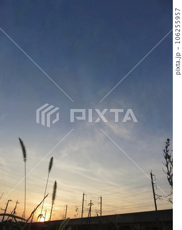 夕日に染まる雲 106255957