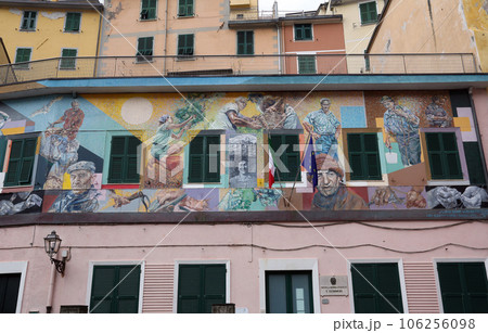 Murals of the painter Silvio Benedetto in Riomaggiore, Italy 106256098