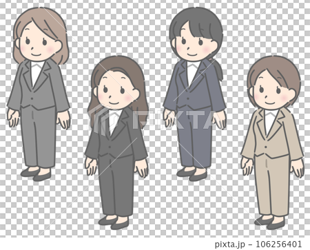 穿西裝的年輕女子(褲子) 穿西裝的年輕女子(褲子) 106256401