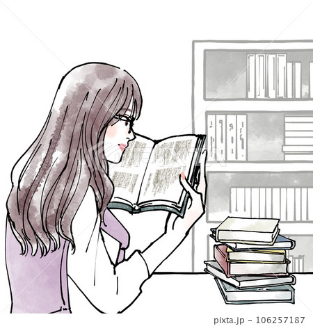 読書をする女性 106257187
