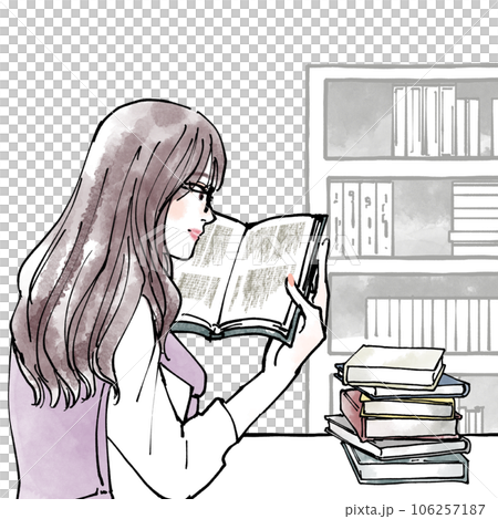 読書をする女性 106257187