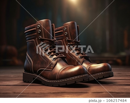 茶色のショートブーツ 茶色のショートブーツ 106257484