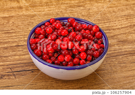 Sweet and tasty cranberry in the bowl Sweet and tasty cranberry in the bowl 106257904