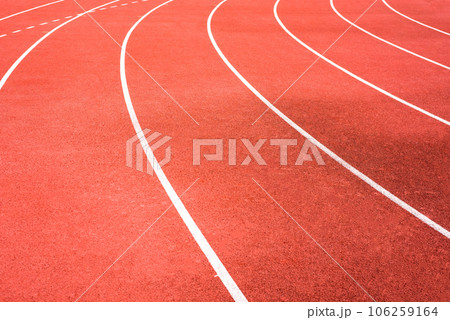 red running track on athletic stadium background texture red running track on athletic stadium background texture 106259164
