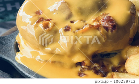 beef burger with cheese and sauce beef burger with cheese and sauce 106259712