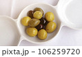 plated olives view from above 106259720