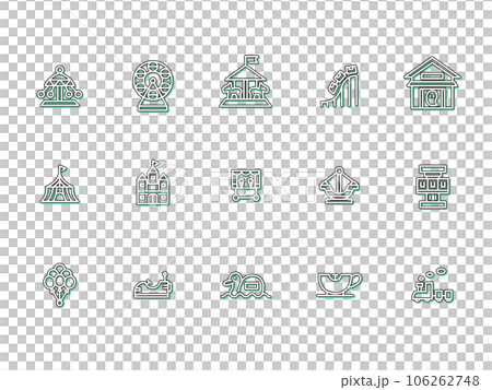 遊樂園簡單圖圖標設置顏色陰影 106262748