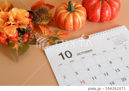 10月のカレンダー ハロウィンイメージ 10月のカレンダー ハロウィンイメージ 106262871