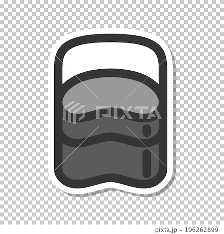 ステッカー風キャンプ関連の単品アイコン　飯盒 106262899