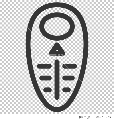 キャンプ関連の線画単品アイコン　寝袋 106262925