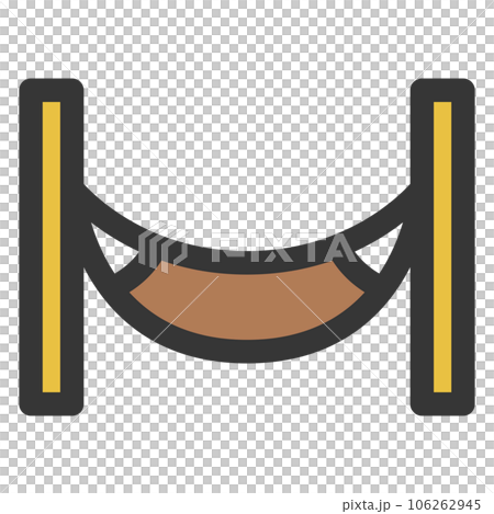 露營相關顏色單品圖標 吊床 106262945