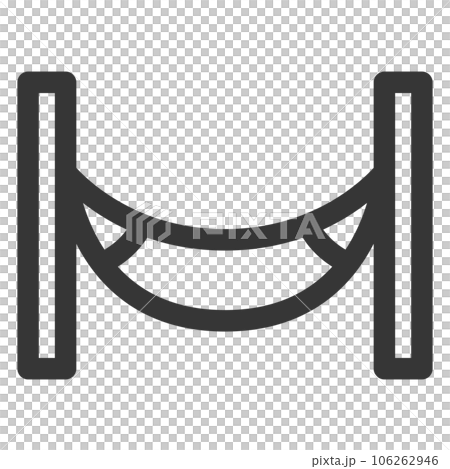 露營相關線圖單個圖標吊床 106262946