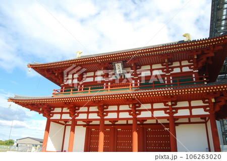 平城宮跡　第一次大極殿南門の風景 106263020