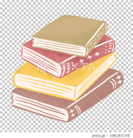 Stacked books (autumn reading), hand-drawn illustrations of simple and textured colored pencils and crayons Stacked books (autumn reading), hand-drawn illustrations of simple and textured colored pencils and crayons 106263148