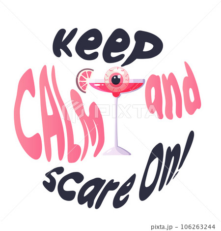 Halloween pink, funny lettering, print, funny joke 106263244
