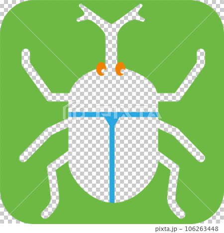 スクエアアイコン・カブトムシ 106263448
