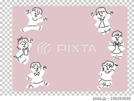 Frame of children jumping 106263680