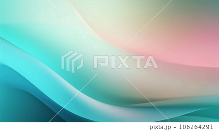 Green and pink curvy gradient color background, creativity and digital concept minimal modern abstract background. Generative AI 106264291