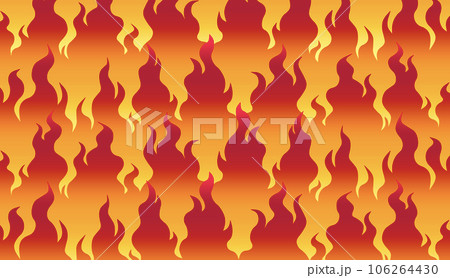 燃え盛る炎のイラスト背景素材 106264430