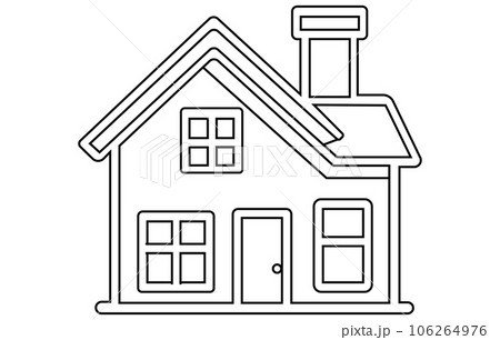 Set line icons of houses , Various Outline Small and tiny houses, continuous line drawing of house , 106264976