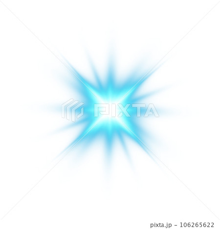 Blue star and sparks isolated on transparent background. Flares and sunbursts. Glowing light effects. PNG. Blue star and sparks isolated on transparent background. Flares and sunbursts. Glowing light effects. PNG. 106265622