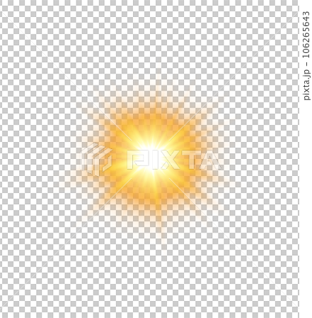 Golden star and sparks isolated on transparent background. Flares and sunbursts. Glowing light effects. PNG. Golden star and sparks isolated on transparent background. Flares and sunbursts. Glowing light effects. PNG. 106265643