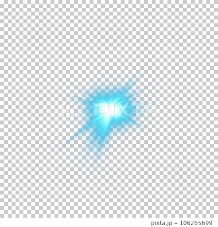 Blue star and sparks isolated on transparent background. Flares and sunbursts. Glowing light effects. PNG. Blue star and sparks isolated on transparent background. Flares and sunbursts. Glowing light effects. PNG. 106265699