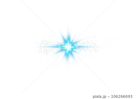 Blue star and sparks isolated on transparent background. Flares and sunbursts. Glowing light effects. PNG. Blue star and sparks isolated on transparent background. Flares and sunbursts. Glowing light effects. PNG. 106266093
