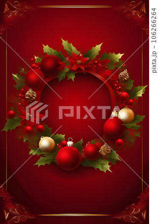 festive Christmas flyer with a royal red solid background 106266264
