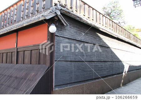 京都のまちなみ 花見小路通り 一力亭の南西角部 京都のまちなみ 花見小路通り 一力亭の南西角部 106266659