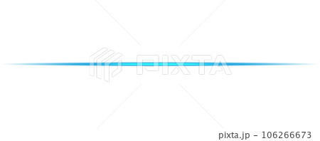 Blue horizontal lens flares. Laser beams, horizontal light rays. Beautiful light flares. Glowing streaks on transparent background. PNG. 106266673