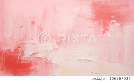 桃色の油絵の抽象画背景_1 Generative AIのイラスト素材 [106267037