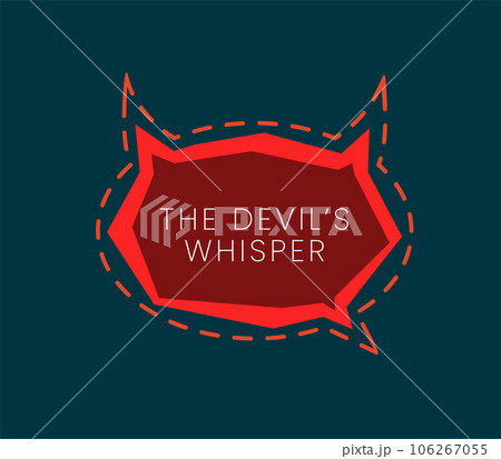 The Devil Whisper on the dark background. Isolated Vector Illustration. 106267055