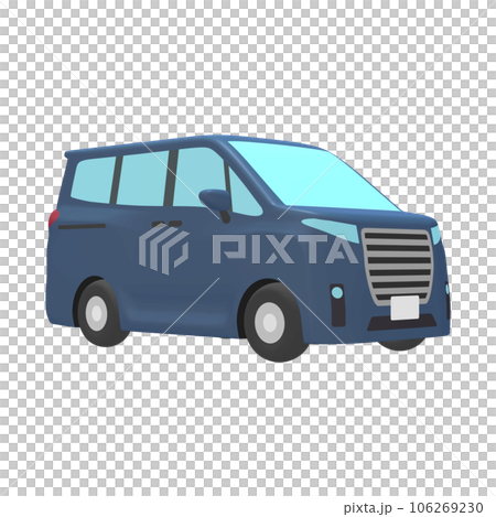 Car illustration material deformed minivan deep blue (1_4) Car illustration material deformed minivan deep blue (1_4) 106269230