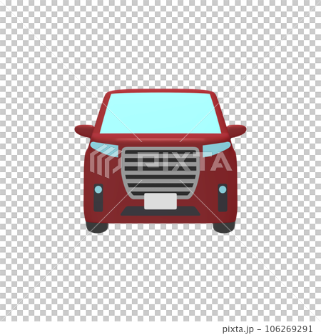 Car illustration material deformed minivan deep red (1_3) Car illustration material deformed minivan deep red (1_3) 106269291