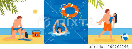 Lifeguards Square Compositions Set Lifeguards Square Compositions Set 106269548